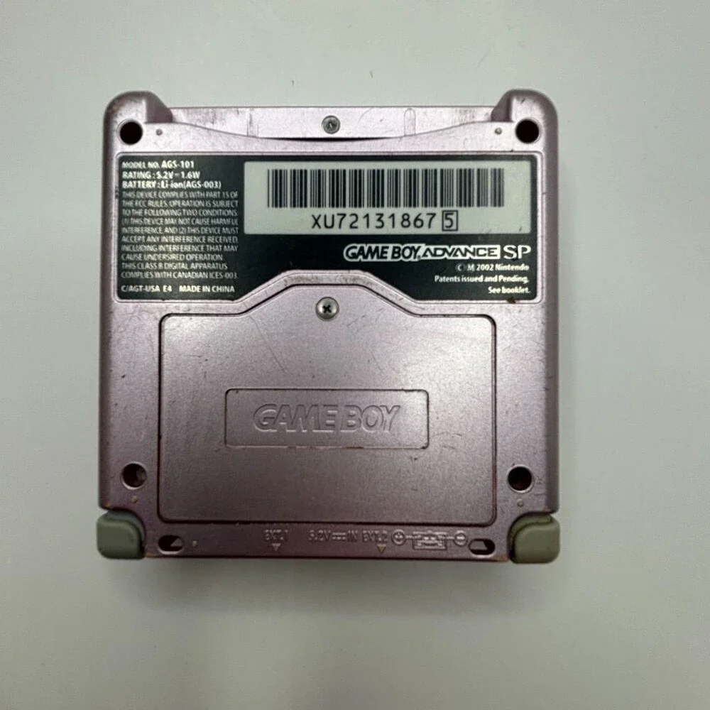 Pearl Pink Nintendo Game Boy Advance SP AGS-101 Backlit Console Works *READ*